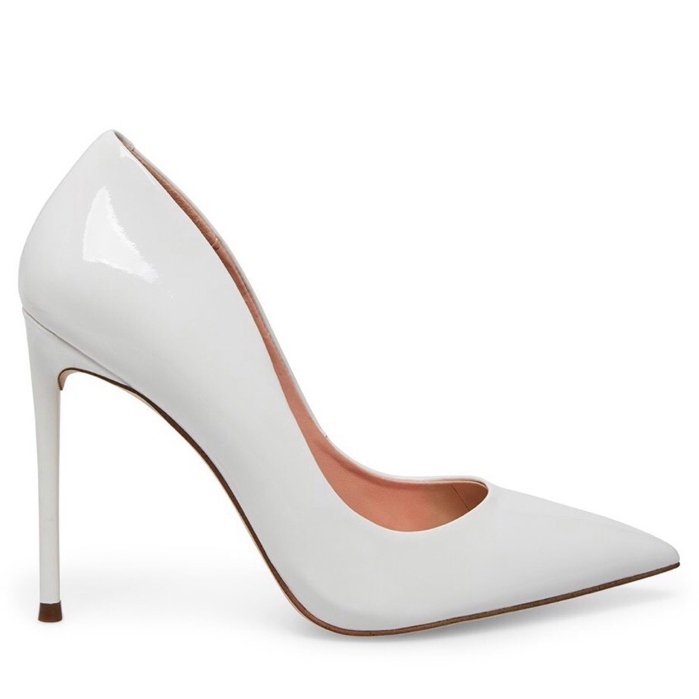 Steve Madden VALA Pumps - White Patent - 9
